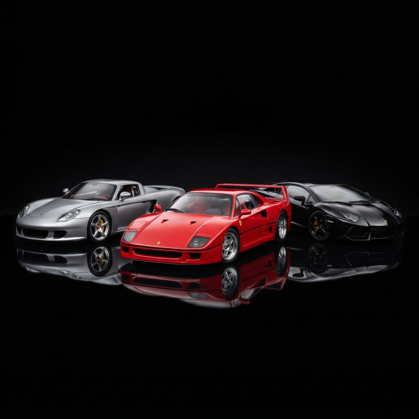 Új diecast modellautók — Porsche, Lamborghini, Ferrari méretarányos modellek