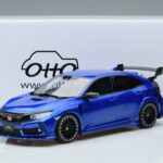 Honda Honda Civic FK8 Type R Ferdehátú Mugen Kék Otto 1:18 1:18 Gyanta
