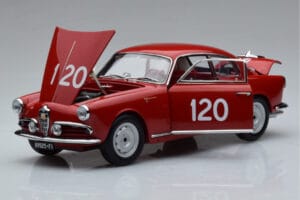 Alfa Romeo Giulietta SV #120 Mille Miglia 1956 Kyosho 1:18 08957A Fém – 2. kép a 9-ből