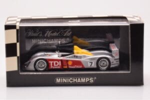Audi R10 TDI LMP1 #7 R. Capello / T. Kristensen / A. McNish 24 Hours of Le Mans 2006 Minichamps 1:43 400061607 Fém – 4. kép a 4-ből