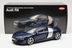 Audi R8 4.2 FSI V8 Kék Kyosho 1:18 09213BL Fém – 8. kép a 8-ből