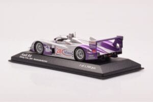 Audi R8 LMP900 #28 F. Biela / P. Kaffer / A. McNish 12 Hours of Sebring Winner 2004 Minichamps 1:43 4000412328 Fém – 3. kép a 4-ből