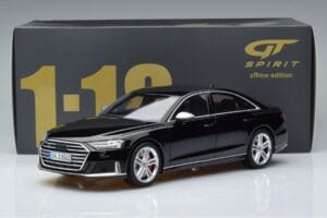 Audi S8 D5 Mythos Fekete Asia Edition GT Spirit 1:18 CLDC019 Gyanta – 6. kép a 6-ből
