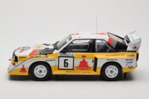 Audi Sport Quattro S1 E2 #6 H. Mikkola / A. Hertz Rally 1000 Lakes 1985 IXO 1:18 18RMC161B Fém – 3. kép a 6-ből