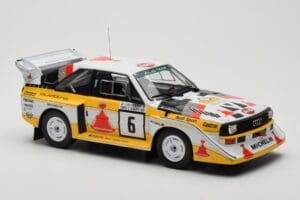 Audi Sport Quattro S1 E2 #6 H. Mikkola / A. Hertz Rally 1000 Lakes 1985 IXO 1:18 18RMC161B Fém – 4. kép a 6-ből