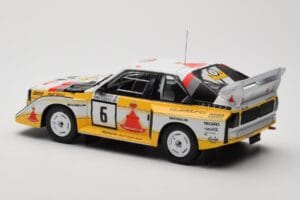 Audi Sport Quattro S1 E2 #6 H. Mikkola / A. Hertz Rally 1000 Lakes 1985 IXO 1:18 18RMC161B Fém – 5. kép a 6-ből