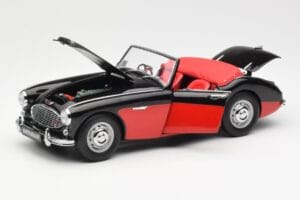 Austin-Healey 3000 Mk I Spider Fekete Piros Kyosho 1:18 08141KR Fém – 2. kép a 8-ből