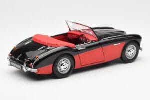 Austin-Healey 3000 Mk I Spider Fekete Piros Kyosho 1:18 08141KR Fém – 3. kép a 8-ből