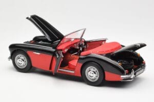 Austin-Healey 3000 Mk I Spider Fekete Piros Kyosho 1:18 08141KR Fém – 5. kép a 8-ből