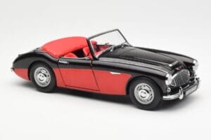 Austin-Healey 3000 Mk I Spider Fekete Piros Kyosho 1:18 08141KR Fém – 6. kép a 8-ből