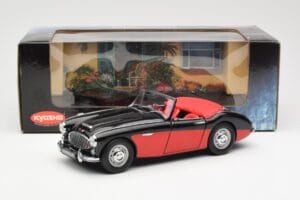 Austin-Healey 3000 Mk I Spider Fekete Piros Kyosho 1:18 08141KR Fém – 8. kép a 8-ből