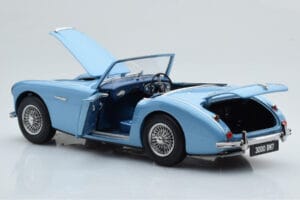 Austin-Healey 3000 Mk1 BN7 Kék Kyosho 1:18 08149HBL Fém – 3. kép a 8-ből