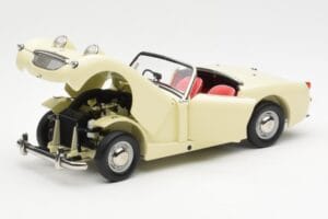 Austin-Healey Sprite Mk I Open Old English Fehér Kyosho 1:18 08953EW Fém – 2. kép a 8-ből