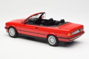 BMW 318i E30 Kabrió Piros Norev 1:18 183210 Fém – 5. kép a 6-ből