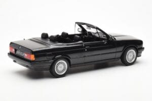 BMW 325i E30 Kabrió Fekete Metál Norev 1:18 183211 Fém – 2. kép a 6-ből