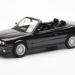 BMW 325i E30 Kabrió Fekete Metál Norev 1:18