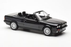 BMW 325i E30 Kabrió Fekete Metál Norev 1:18 183211 Fém – 4. kép a 6-ből
