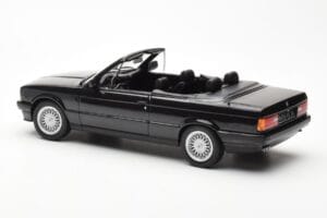 BMW 325i E30 Kabrió Fekete Metál Norev 1:18 183211 Fém – 5. kép a 6-ből