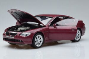 BMW 645Ci E63 Sötétpiros Kyosho 1:18 08701CR Fém – 2. kép a 7-ből