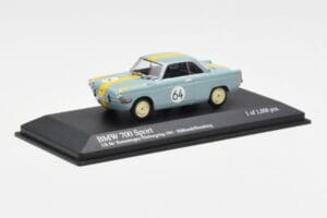 BMW 700 Sport #64 Hulbusch / Stausberg 12 Hours of Nurburgring 1961 Minichamps 1:43 400612364 Fém – 2. kép a 4-ből