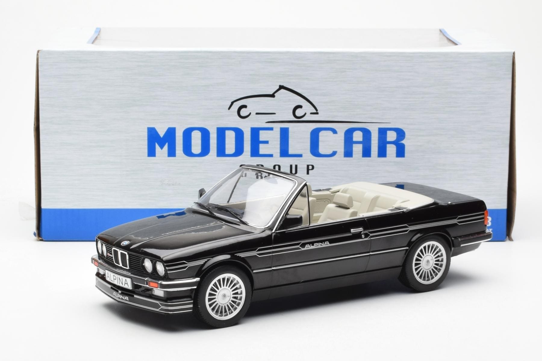 BMW Alpina C2 E30 2.7 Kabrió Fekete MCG 1:18 MCG18277 Fém – 6. kép a 6-ből