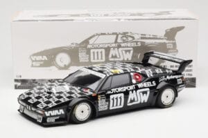 BMW M1 #111 Team MK Motorsport J-L. Witmeur / Krankenberg / Libert 24 Hours of Le Mans 1986 Minichamps 1:18 180862911 Fém – 8. kép a 8-ből