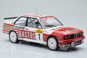 BMW M3 E30 Bastos #1 R. Ravaglia / E. Pirro / E. Van de Poele 24 Hours of Spa 1991 IXO 1:18 18RMC081A Fém – 4. kép a 6-ből