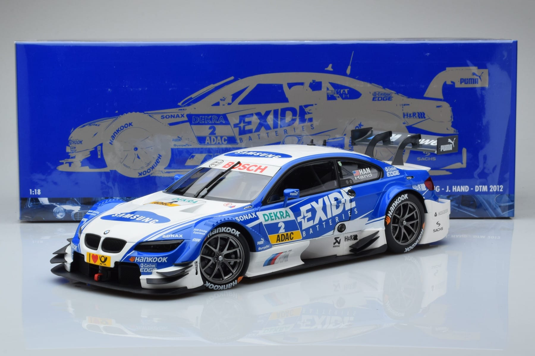 BMW M3 #2 BMW Team RMG A.J. Hand DTM 2012 Minichamps 1:18 100122202 Fém – 8. kép a 8-ből
