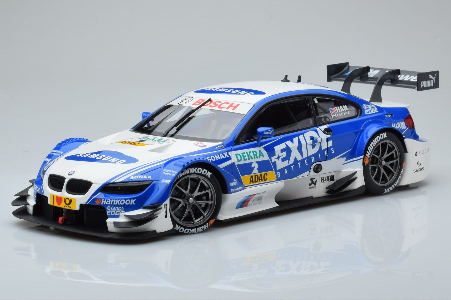 BMW M3 #2 BMW Team RMG A.J. Hand DTM 2012 Minichamps 1:18 100122202 Fém