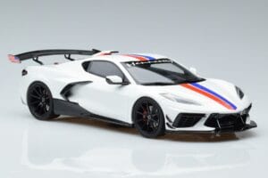Chevrolet Hennessey Corvette C8 Arctic Fehér GT Spirit 1:18 GT317 Gyanta – 4. kép a 6-ből