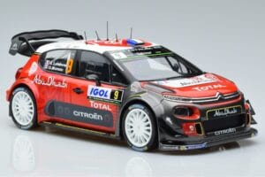 Citroen C3 WRC #9 S. Lefebvre / G. Moreau Tour de Corse 2017 Norev 1:18 181633 Fém – 4. kép a 6-ből