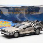 DeLorean DMC-12 Time Machine Back to the Future Ezüst Sun Star 1:18 - image 2 of 8