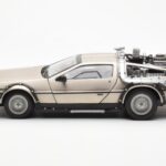 DeLorean DMC-12 Time Machine Back to the Future Ezüst Sun Star 1:18 - image 3 of 8