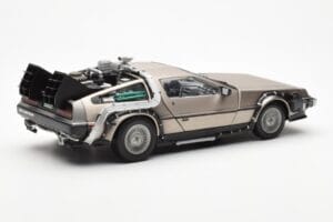 DeLorean DMC-12 Time Machine Back to the Future Ezüst Sun Star 1:18 2711 Fém – 5. kép a 8-ből