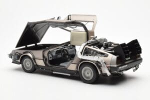 DeLorean DMC-12 Time Machine Back to the Future Ezüst Sun Star 1:18 2711 Fém – 7. kép a 8-ből