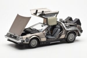 DeLorean DMC-12 Time Machine Back to the Future Ezüst Sun Star 1:18 2711 Fém – 8. kép a 8-ből