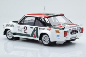 Fiat 131 Abarth Alitalia #2 W. Röhrl / C. Geistdörfer Rally Monte Carlo 1978 Kyosho 1:18 08376G Fém – 7. kép a 10-ből