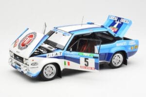 Fiat 131 Abarth #5 Team Fiat Works Rally Portugal 1980 Kyosho 1:18 08376A Fém – 2. kép a 8-ből