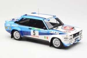 Fiat 131 Abarth #5 Team Fiat Works Rally Portugal 1980 Kyosho 1:18 08376A Fém – 6. kép a 8-ből