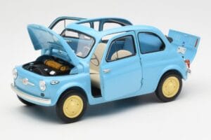 Fiat Nuova 500 Celeste Kék Kyosho 1:18 08966LB Fém – 2. kép a 8-ből