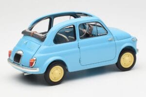 Fiat Nuova 500 Celeste Kék Kyosho 1:18 08966LB Fém – 3. kép a 8-ből