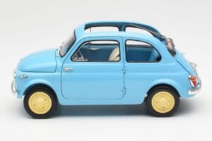 Fiat Nuova 500 Celeste Kék Kyosho 1:18 08966LB Fém – 4. kép a 8-ből