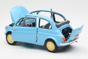 Fiat Nuova 500 Celeste Kék Kyosho 1:18 08966LB Fém – 5. kép a 8-ből