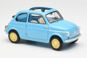 Fiat Nuova 500 Celeste Kék Kyosho 1:18 08966LB Fém – 6. kép a 8-ből