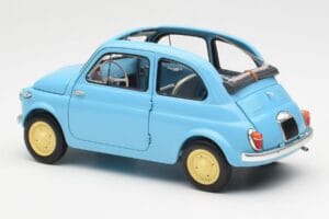 Fiat Nuova 500 Celeste Kék Kyosho 1:18 08966LB Fém – 7. kép a 8-ből