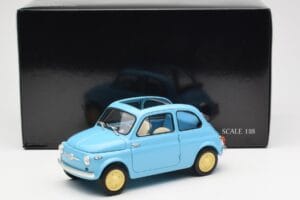 Fiat Nuova 500 Celeste Kék Kyosho 1:18 08966LB Fém – 8. kép a 8-ből