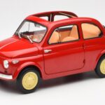 Fiat Nuova 500 Coral Piros Kyosho 1:18 08966R