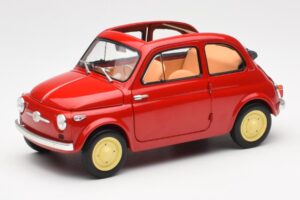 Fiat Nuova 500 Coral Piros Kyosho 1:18 08966R