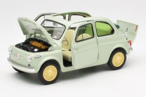 Fiat Nuova 500 Clear Zöld Kyosho 1:18 08966LG Fém – 2. kép a 8-ből