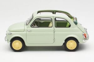 Fiat Nuova 500 Clear Zöld Kyosho 1:18 08966LG Fém – 4. kép a 8-ből